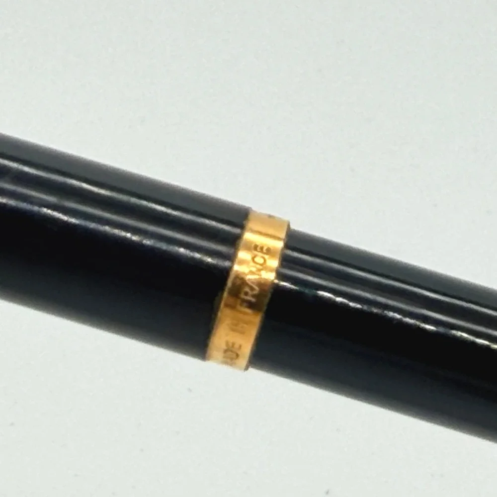 Parker Insignia Ballpoint Pen‎ Slim Black Gold Trim Twist Executive Writing